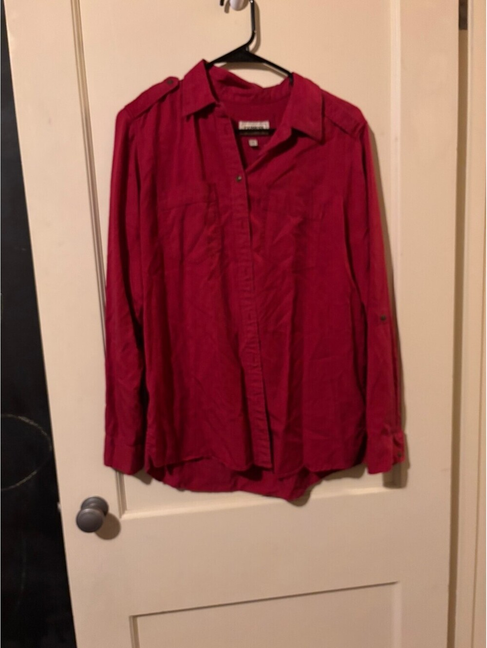 Express red button front shirt medium - Picture 1 of 4